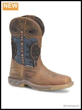 Waterproof Composite Toe Roper Boots Women's EH Rated Leather Square Toe Work